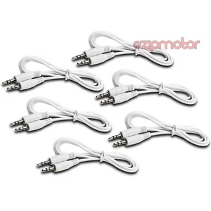 6 5FT 3.5MM M/M JACK AUX STEREO CABLE CORD IPAD IPHONE 4 IPOD MP3 CAR ZUNE WHITE - Bild 1 von 1