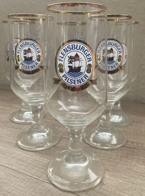 Flensburger Pilsener Glas / Bierglas, Goldrand 0,3l Ritzenhoff Pokal - Bild 1 von 2