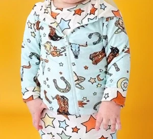 POSH PEANUT 🤠5T/6T Casey Croft Reversible Jacket Stars Cowboy Rodeo Horn BULL - Picture 1 of 7