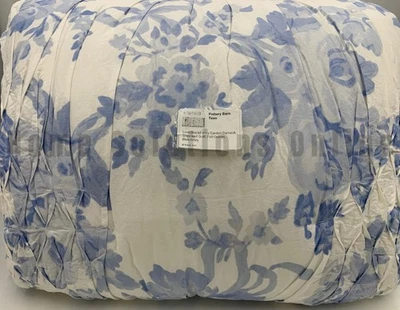 Pottery Barn Teen Love Shack Fancy Garden Damask Quilt Full Queen Blue #U1100 - Image 1 of 4