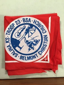 Pañuelo Boy Scout Troop 23 Salina Kansas Belmont Christian Church BSA - Imagen 1 de 2