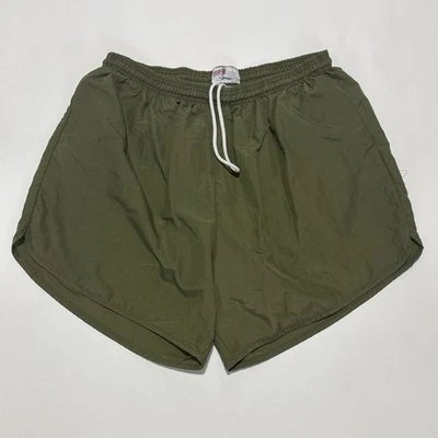 De Colección Pantalones Cortos Soffe Atléticos Gimnasio Correr Ejército Nylon Hecho en EE. UU. Verde Oliva Hombres XL Foto 1 de 4