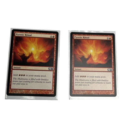 2 copies of Pyretic Ritual M11 MTG Magic Cards Condition Shown In Many Pictures - Image 1 of 4