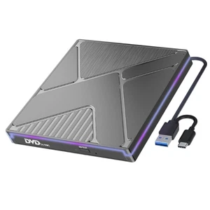 Graveur de Disque Externe USB3.0 Gravure Vitesse Rapide pour Ordinateur Portable de Bureau - Photo 1/8