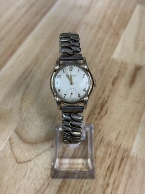 Vintage Waltham Manual Wind Watch Gold Tone 10K RGP Bezel Stretch Band - Image 1 of 4