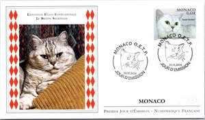 Monaco SC# 2745 FDC 2014 International British Shorthair Feline Show - A03115 - Picture 1 of 2