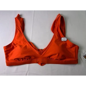 Time and Tru Orange Rüschen Träger Bikini Oberteil Knochen Unterstützung XL (16-18) Neu mit Etikett - Bild 1 von 9