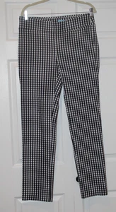 J MCLAUGHLIN KLASSISCHE MARINEBLAU/WEISS KARIERTE DAMENHOSE ZUM ÜBERZIEHEN GRÖSSE 12 - Bild 1 von 3