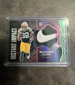 2024 Panini Illusions Marshawn Lloyd Green Nike Swoosh Rookie Patch /10 Packers - Picture 1 of 3
