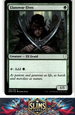 Magic the Gathering MTG Dominaria Llanowar Elves #168 Buy 2 Get 1 - Image 1 of 2