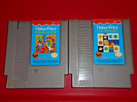 NES Children's Educational Game Lot Fisher-Price (I Can Remember & Perfect Fit)