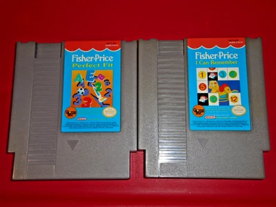 NES Children's Educational Game Lot Fisher-Price (I Can Remember & Perfect Fit) - Image 1 of 4
