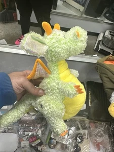 Webkinz Citrus Dragon Plush Stuffed Toy HM436 No Code Tag Ganz Green Yellow - Picture 1 of 2