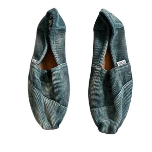 TOMS Women's Blue Corduroy Slip-On Shoes Size 9.5 - Picture 1 of 9
