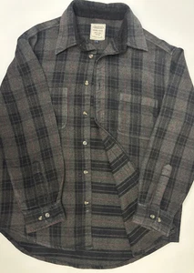 Consensus Brushed Cotton Shirt Mens L Rugged Fannel Cotton Button Up Outdoor - Picture 1 of 18