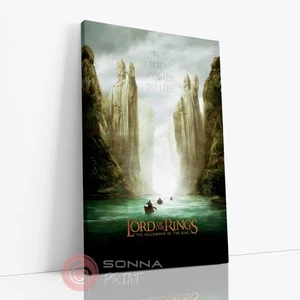 Lord Of The Rings Fellowship of the Ring Argonath Gates Wall Art Canvas Print - Picture 1 of 7
