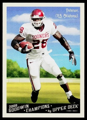 2009 Upper Deck Goodwin Champions Adrian Peterson #94 Oklahoma Sooners BASEBALL - Image 1 of 2