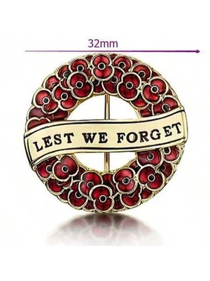 Red Enamel Rhinestone Poppy Flower Brooch Crystal Diamante Dress Pin & Bag Charm