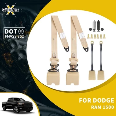 3 Point Adjustable Seat Belt Straps Car Vehicle Gray Belt for Dodge-Ram 1500 - Image 1 of 4