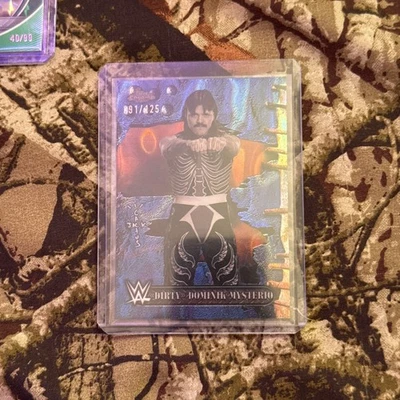 2025 Topps Chrome WWE x Cactus Jack Dominik Mysterio Blue Sonar 030/125 BJMY - Image 1 of 4