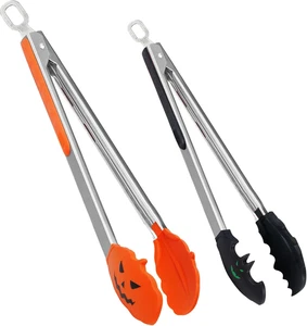 Halloween Küchenzange Set 2, Edelstahl mit Silikonspitzen 9" & 12" - Bild 1 von 12