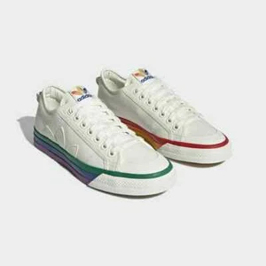 Adidas Originals Men's Multi Color Classic Nizza Pride Fashion Shoes EF2319 - Picture 1 of 5