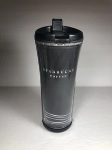Starbucks 2007 Mug Coffee Cup Vintage Tumbler Silver Black Travel - EUC - Picture 1 of 9