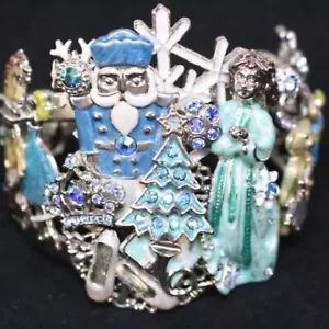 Kirks Folly Silberton The Nutcracker Ballett Weihnachten MANSCHETTE Armband - Bild 1 von 4