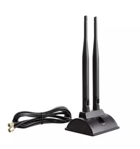 Antena WiFi Doble Banda 2.4GHz 5GHz Con Conector SMA Hembra Base Magnética - Imagen 1 de 4