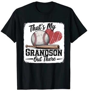 That'S My Grandson Out There Baseball Grandma Mothers Day T-Shirt S-5XL - Picture 1 of 5