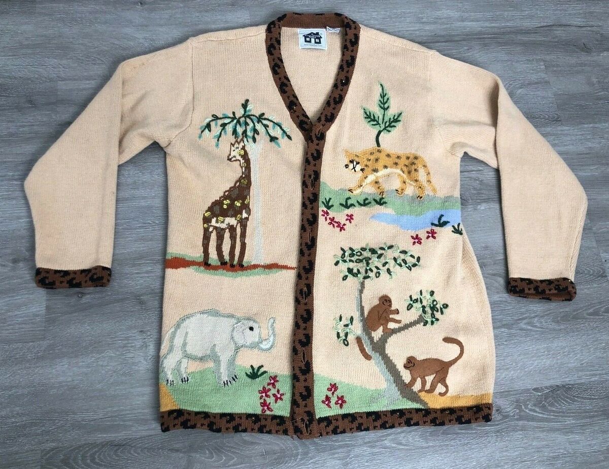 Storybook Knits Animal Print Cardigan Sweaters for Women for Storybook Knits Animal Print Cardigan Sweaters for Women for