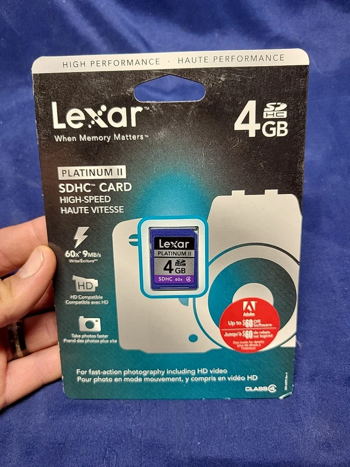 Lexar 4GB Platinum II Memory Stick Card SDHD BRAND NEW - Image 1 of 2