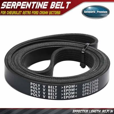 Cinturón serpentino 90,71 pulgadas para Chevrolet Astro G20 Ford Crown Victoria GMC Isuzu Foto 1 de 4