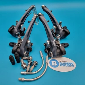 Shimano LX BR-M570 V-Brake Set MTB Rim Brakes Complete w/ Hardware Vintage e26 - Picture 1 of 13