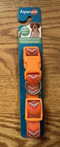 New! Aspen Pet Adjustable Collar 3/4 X 14-20 Inches Durable Orange Size Medium - Picture 1 of 2