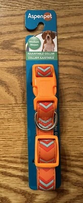 New! Aspen Pet Adjustable Collar 3/4 X 14-20 Inches Durable Orange Size Medium - Image 1 of 2