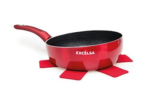 Excelsa Phoenix Padella Saltapasta 26 cm, Alluminio, Rosso (a9K) - Immagine 1 di 1