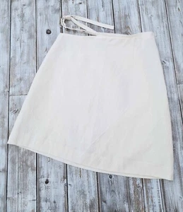 & Other Stories Cream Linen Blend Cut Out Mini Skirt - 32 XS - Picture 1 of 6