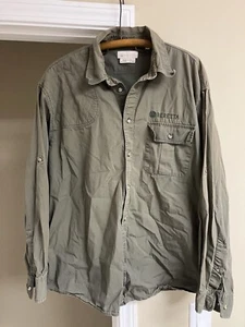 BERETTA Vented Shirt Men’s XLarge Button Down Trap Shooting Long Sleeve Mesh Pad - Picture 1 of 8