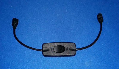 Switched mini USB (miniUSB) extension cable/lead M-F inline Power ON/OFF switch  - Image 1 of 3