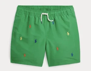 NWT, Boys Ralph Lauren Green Logo Swim Shorts. Size M(10-12). Eu 146/152 - Picture 1 of 1