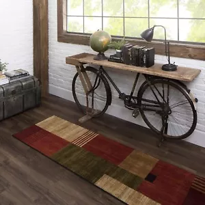 Mohawk Home Alliance Modern Geometric 2' x 8' Area Rug - Red - Perfect for Li... - Picture 1 of 3