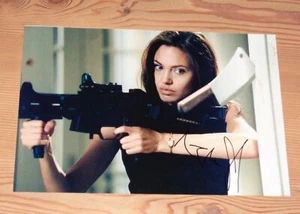 Sexy ANGELINA JOLIE Autógrafo Original ¡FOTO GRANDE! - Imagen 1 de 1