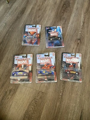 MAISTO 2002 Ultimate Marvel DieCast Collection Series SPIDER-MAN LOT OF 5 - Image 1 of 4