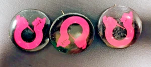 Vintage 1960er/70er Jahre Profi Impfnadeln 1" Stck 3 medizinischer Aktivist Pin - Bild 1 von 5