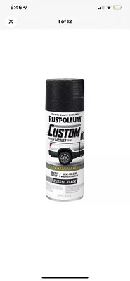 1 Rugged Black Custom Premium Lacquer spraY Paint metal plastic Rust-Oleum323350 - Image 1 of 4