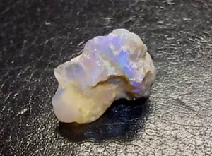Loose 5.410ct Natural Rough Lightning Ridge Crystal Opal Gemstone 12x14mm - Picture 1 of 6