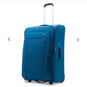 American Tourister Blast XLT 24in Softside Upright Checked Luggage In Aqua NIB - Picture 1 of 6