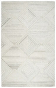 3x5 Rizzy Rugs Ivory Geometric Distressed Faded Door Mat SK333A - Aprx 3' x 5'