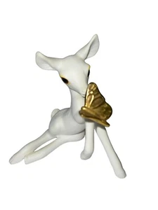 Vintage Deer Gold Figurine by Freeman for George Good White - Picture 1 of 5